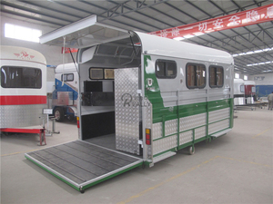 Nouvelle usine de luxe en Chine fournit une remorque de <span class=keywords><strong>transport</strong></span> à 3 chevaux avec chargement d'angle chariots à chevaux personnalisables à vendre - Product Image 4