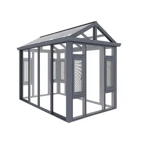 High quality Outdoor Garden Tempered Glass Sunlight Room The Small Sunny Sunshine Glass Room