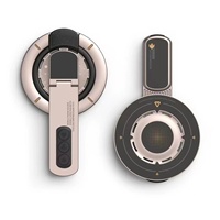 Support de téléphone magnétique pliable pour bureau, rotation à 360°, double face, flexible, en alliage d'aluminium
