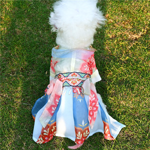 <span class=keywords><strong>Pet</strong></span> Hanfu Características Chinesas Vestuário Cachorro Verão Seção Fina Roupa Do Cão Estilo Antigo <span class=keywords><strong>Pet</strong></span> Dog Dress Cat Vestuário - Product Image 5
