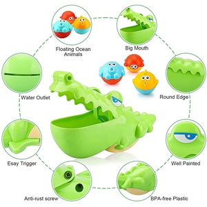 Toddler bơi tắm Đồ chơi cá sấu đặt bé tắm đồ chơi động vật nổi rùa cá và bạch tuộc cho bồn tắm nước chơi hoạt động - Product Image 4
