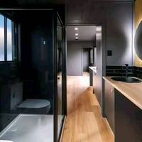 Rumah toko Bar Caffe Hotel desain Modular khusus pabrik Kontainer baja prefabrikasi kaki 20-40 mewah Modern
