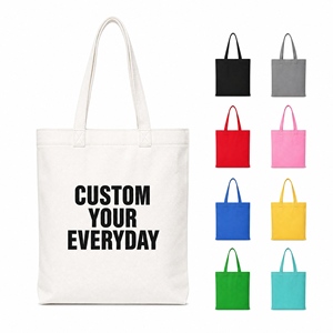 Canvas <b>Tote</b> Bag with Letter Print Custom Cotton Canvas Shopping <b>Tote</b> Bag for Women Daily Market <b>Travel</b> Wholesale Bulk - Product Image 1