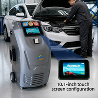 Machine de récupération de réfrigérant AC à double circuit R134a R1234yf, 2 cylindres, entièrement automatique, unité de recharge et de recyclage pour toutes les voitures