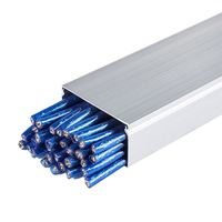 Canaleta de Cable de aluminio personalizada de fábrica 25*25 Industria de aleación de aluminio cubierta de Cable plano eléctrico a prueba de herrumbre