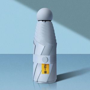 Custom Capsule <b>Umbrella</b> Compact <b>Automatic</b> Sun Rain <b>Umbrella</b> UPF50+ UV Protection Nylon Material UV Printing Wholesale Orders - Product Image 3