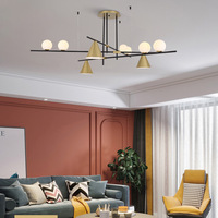 JACKSUN Nordique Salon Fer Lustre Moderne Simple Lumière De Luxe Éclairage Creative Table À Manger Bar Étude Personnalisé Ligne