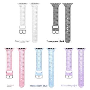 Correa de TPU al por Mayor para Apple Watch S10 11 46mm Ultra 49mm SE 44mm, Correa Deportiva Delgada con Patrón de Diamantes Transparente - Product Image 2