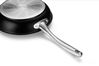 Poêle à frire moderne en aluminium antiadhésive de 24 cm avec couvercle en verre, compatible avec les plaques à induction, sans PFOA, pour la cuisine à domicile, poignée en acier inoxydable