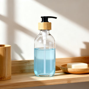 再利用可能な化粧液石鹸ポンプ コリバー 木製 竹製 プラスチック 24/410 液漏れ防止ディスペンサーボトル ローション シャンプー 手洗い用 - Product Image 3