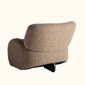 Chaise longue inclinable moderne Valencia, structure en acajou massif, pieds effilés, tissu rembourré, confortable, salon, hôtel - Product Image 3