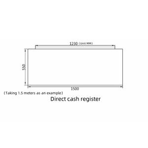 Acier inoxydable d'équipement de <span class=keywords><strong>comptoir</strong></span> de caisse de caisse de coin de caissier de supermarché de dépanneur de Leke - Product Image 3