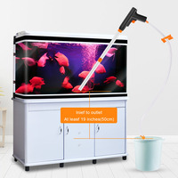 Siphon de nettoyage de gravier pour aquarium, changeur d'eau manuel pour aquarium, pompe à vide, tuyau de nettoyage, outil emballé dans une boîte en plastique