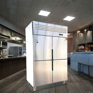 Réfrigérateur-congélateur commercial industriel à double température 1000L, 4 portes, vertical, profond, en acier inoxydable, pour hôtels et restaurants - Product Image 4