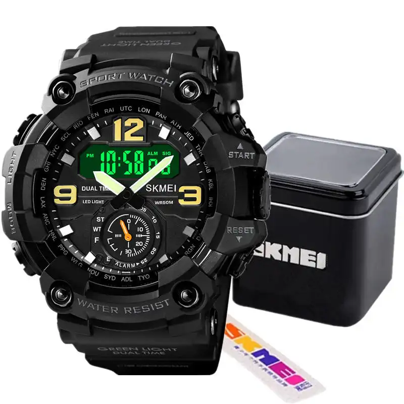 Mens Sport Digital Wristwatch Skmei 1637 Watch Relogio Movement Relojes Waterproof Watch Japan Glass Shenzhen Plastic