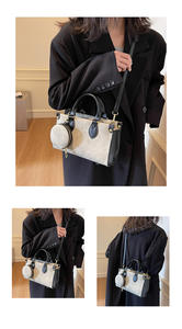 ハンドバッグシングルストラップ付きレディースショルダーメッセンジャーバッグシックな小口デザイナーショルダーバッグ有名ブランド高級トートバッグ - Product Image 5