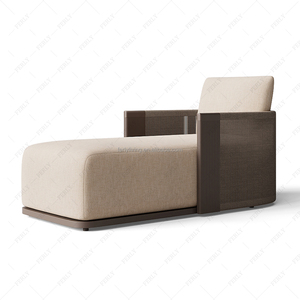 Chaise longue d'extérieur en aluminium FERLY, confortable et moelleuse, pour <span class=keywords><strong>jardin</strong></span>, pelouse, terrasse, parc, plage, piscine - Product Image 2