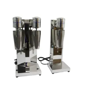 Double Motor 2 Head Stainless Steel Electric Milk Shaker Machine for Making Smoothies drink or Milkshake