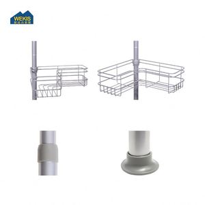 WEKIS Bonne Qualité Élégant Marchandise Antirouille Fer Extensible Multi Fil Paniers Debout Douche Caddies pour Shampooing Savon Barres - Product Image 4