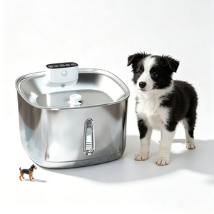 Fontaine à eau intelligente pour animaux de compagnie en acier inoxydable, anti-débordement, pour intérieur - Product Image 1
