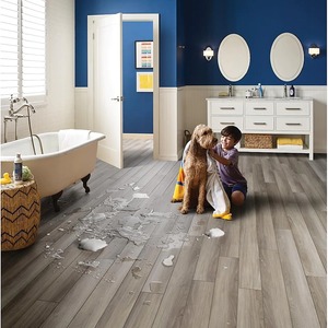 Sistema de bloqueo con textura de madera, 4mm, 5mm, 6mm, 7mm, 8mm, tablón de vinilo Lvt entrelazado, suelo de vinilo Spc con Ixpe Eva Cork Eir - Product Image 2