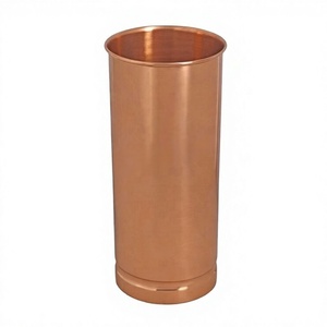 Florero largo Chapado en cobre, jarrón de cobre de metal de diseño único para decoración del hogar, centro de mesa de uso a precio asequible - Product Image 1