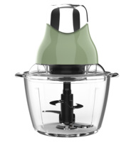 MINI-Hachoir multifonctionnel en verre pour la maison, capacité de 1L, robot de cuisine électrique à 4 lames, hachoir ménager et hachoir à viande.