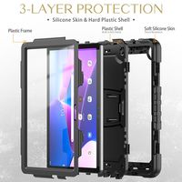Casing Tablet anti-jatuh bahan silikon, pelindung jatuh untuk Lenovo M10 HD 3rd Gen 10.1 "TB-328FU braket lipat TB-328XU penutup plastik keras