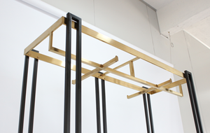 Boutique Meubles Peinture Présentoir Doré Stand <span class=keywords><strong>Pour</strong></span> Vêtements Métal <span class=keywords><strong>Chevalet</strong></span> Vêtements Rack Magasin Bras Vêtement - Product Image 4