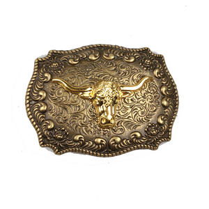 Western Cowboy Style Glatter Zink legierung gürtel für Schnalle Custom Size Kuhkopf und Bronze Design für Taschen Zubehör - Product Image 6