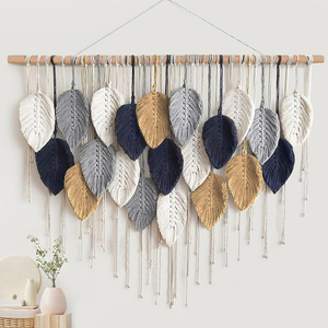 Du prix du fabricant Décor <span class=keywords><strong>scandinave</strong></span> Macramé Feuille Tenture murale Décor pour la <span class=keywords><strong>décoration</strong></span> de salon à la maison - Product Image 6