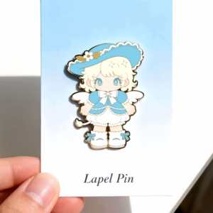 Cartoon Girl With Yellow Flower Lapel Pin Gold Plated Hard Enamel Zinc Alloy Metal Pin Art Collectible - Product Image 2