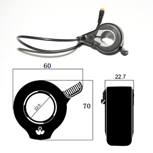 Acelerador de Pulgar para Bicicleta Eléctrica FT-21X, Acelerador de Dedo con Conector Impermeable de 3 Pines Macho - Product Image 2