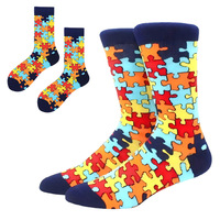 Chaussettes longues à motifs amusants, vente en gros, chaussettes de compression originales personnalisées pour hommes et femmes, chaussettes unisexes, chaussettes originales