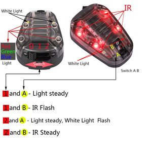 Tactical Helmet <b>Light</b> Survival Signal <b>Light</b> IR and Visible LED Helmet Strobe for Outdoor Sports - Product Image 4