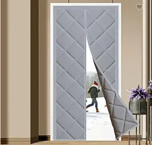Tirai pintu katun musim dingin, tirai pintu penahan panas magnetik
