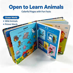 Livre d'histoires à rabats pour enfants, impression couleur personnalisée, livre éducatif sur les animaux pour la petite enfance, service de création de livres cartonnés - Product Image 3