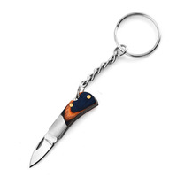 [Clairement prêt à être expédié] Couteau pliant tactique en acier inoxydable 440C de qualité supérieure, mini couteau de poche EDC avec manche en bois de rose