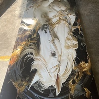 Panneau mural moderne en PVC imprimé en 3D, effet marbre, ignifuge, imperméable, insonorisant, anti-rayures, pour la décoration intérieure et commerciale