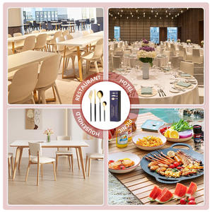 Couverts or Besteck ensemble d'argenterie <span class=keywords><strong>portugais</strong></span> Cutipol Goa noir plaqué or en acier inoxydable Cubiertos ensemble de couverts pour mariage - Product Image 5