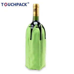 Customized Fabric Gel Ice Beer Cooler Wine Bottle Cooler For Outdoors Custom Logo