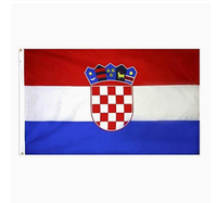 Drapeau de la Croatie 3x5 FT, drapeau national de la Croatie avec œillets en laiton, bords doublement cousus, couleurs résistantes, parfait pour l'affichage