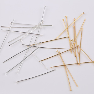 <b>Copper</b> Plated Beading Pins For Earring Making Various Sizes <b>Chain</b> Shape Jewelry Findings Components - Product Image 2