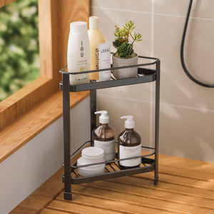 Cross-border exclusive bathroom storage rack, no-drill floor-standing tripod storage rack, corner and <b>gap</b> toilet storage rack - Product Image 2