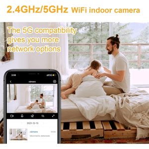 Caméra intérieure Wifi Antela 1080P H.264 2MP avec vision nocturne, détection de mouvement, audio bidirectionnel, stockage cloud, sécurité domestique - Product Image 2