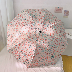Cottagecore français 21 pouces <span class=keywords><strong>parapluie</strong></span> fleurs motif compact portable pliable <span class=keywords><strong>parapluie</strong></span> pour les femmes - Product Image 4