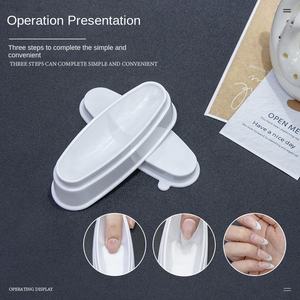 Bandeja de polvo de brillo profesional Easy Do Smile Line Caja de almacenamiento de polvo de inmersión de uñas Reciclaje Manicura francesa Herramienta de Arte de uñas - Product Image 5