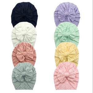 <span class=keywords><strong>Turban</strong></span> en <span class=keywords><strong>maille</strong></span> pour bébé, coiffe avec nœuds décoiffés, respirant, doux, pour enfant, fille et garçon, nouveauté été - Product Image 5