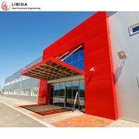 Edificio Moderno de Acero con Estructura de Gran Envergadura para Exposiciones, Oficinas y Supermercados, Nave Prefabricada