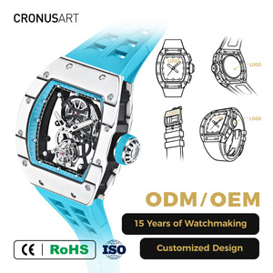 <span class=keywords><strong>Montre</strong></span> mécanique automatique de <span class=keywords><strong>luxe</strong></span> pour <span class=keywords><strong>homme</strong></span> CRONUSART - Cadran squeletté avec aiguilles luminescentes - Product Image 2